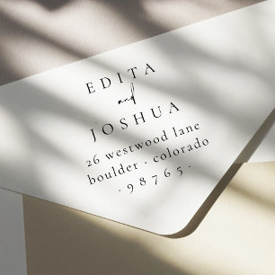 Koppels Elegante kalligrafie bruiloft retour adres Rubberstempel