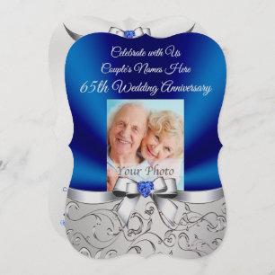 Koppels Foto 65th Wedding Jubileum Invitations Kaart