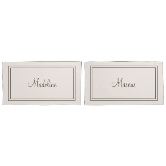 Koppels gepersonaliseerde kussenslopen (Voorkant-Set)