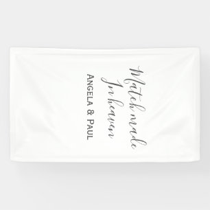 Koppels in de hemel naam stel bruiloft eenvoudig  spandoek