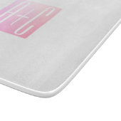 Koppels Initiaal | Subtiele Roze Gradiënt Snijplank (Hoek)