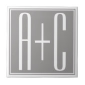 Koppels inspringen of andere tekst | Wit en grijs Tegeltje (Voorkant)