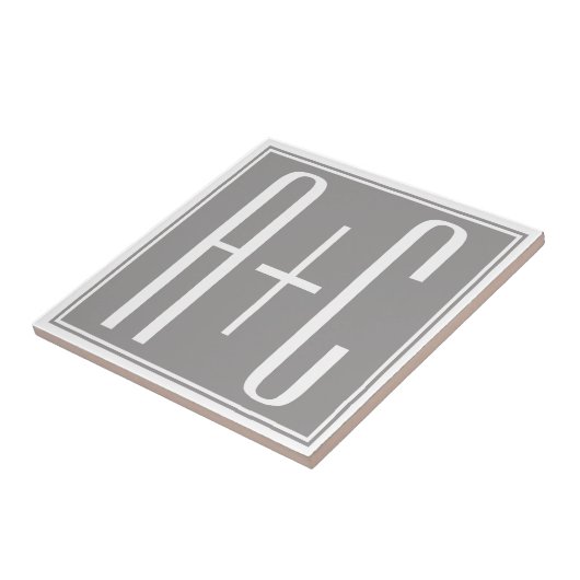 Koppels inspringen of andere tekst | Wit en grijs Tegeltje (Zijkant)