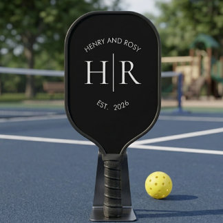 Koppels Monogram Gemonitorde Zwart Pickleball Paddle