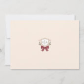 Koppels Monogram Initialen Boog Foto Kerst Kaart (Achterkant)