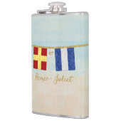 Koppels Monogram Maritime Signal Flags Waterverf Heupfles (Links)