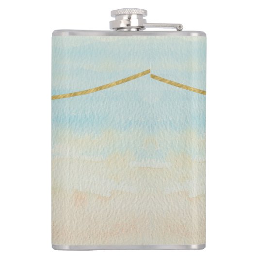 Koppels Monogram Maritime Signal Flags Waterverf Heupfles (Achterkant)