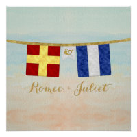 Koppels Monogram Maritime Signal Flags Waterverf
