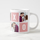 Koppels Naam XOXO Valentijnsdag Aangepaste foto Extra Grote Beker (Rechts)