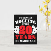 Koppels Trouwen 20 Jaar - Grappige 20ste bruiloft Kaart (Gele Bloem)