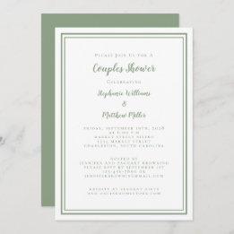 Koppels Verloving Sage Green White Kaart