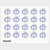 Koppels voor Christus Logo Ronde Sticker (Vel)