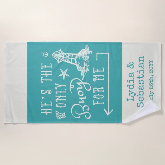 koppels vrouw en man koken met elkaar in overeenst strandlaken (Voorkant)