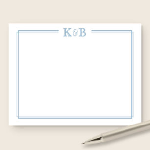Koppelteken Nieuwgehuwden Monogram Briefpapier Notitiekaartje