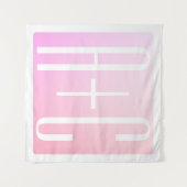 Koppeltekeningen | Subtiele Roze Gradiënt Wandkleed (Voorkant (horizontaal))