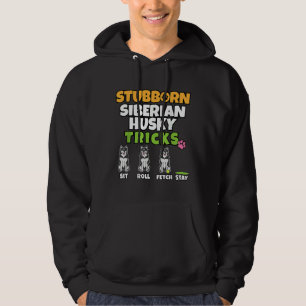Koppige Siberische Husky Tricks I Hond I Grappig H Hoodie