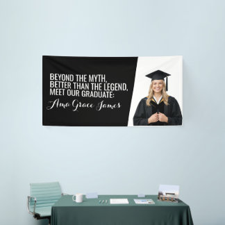 Kopstoot zwart-wit afstudeerbackdrop banner