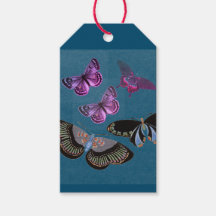 KOPSTROOMBUTTERFLIES VOOR LABEL IN BLAUW EN PINK