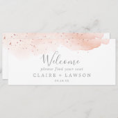 Koptekst roos Gold Waterverf Hanging Seast Chart (Voorkant / Achterkant)