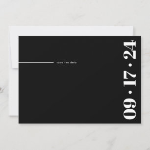 Koptekst Vet Minimalistisch Modern Zwart Wit Save The Date