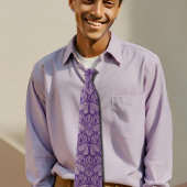 Koptisch borduurpatroon - Paarse bladeren Stropdas