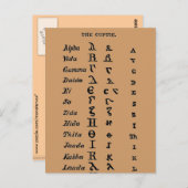 Koptisch Briefkaart (Voorkant / Achterkant)