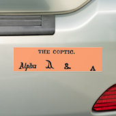 Koptisch Bumpersticker (Op auto)