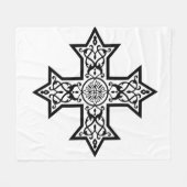 Koptisch Kruis Fleece Deken (Voorkant (Horizontaal))