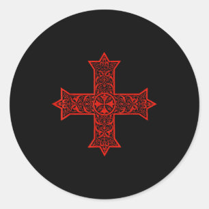 Koptisch Kruis Koptisch-Orthodoxe Kerk Oosterse Ch Ronde Sticker