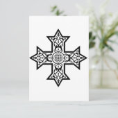 Koptisch kruisje bedankkaart (Staand voorkant)