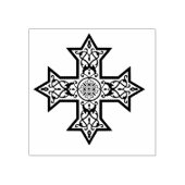Koptisch kruisje 	rubberstempel (Afrduk)