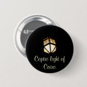 Koptisch licht ronde button 5,7 cm (Voorkant /achterkant)