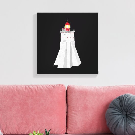 Kopu Lighthouse Canvas Afdruk (Insitu (Woonkamer))