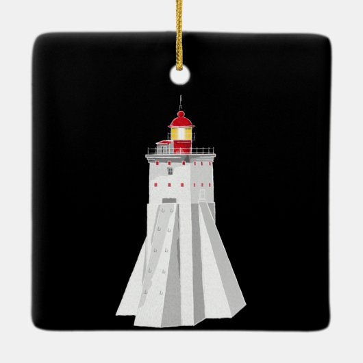 Kopu Lighthouse Keramisch Ornament (Achterkant)
