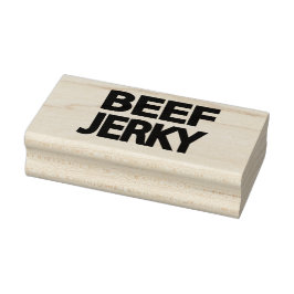 Kopvlees Jerky Typografie Rubberstempel