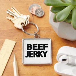Kopvlees Jerky-typografie Sleutelhanger