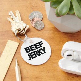 Kopvlees Jerky-typografie Sleutelhanger