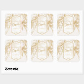  koquito tropische palmboom vierkante sticker (Vel)