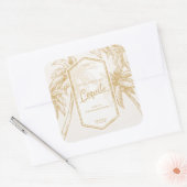  koquito tropische palmboom vierkante sticker (Envelop)