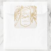  koquito tropische palmboom vierkante sticker (Tas)