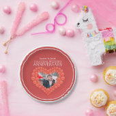 Koraal 35e Jubileum foto hart papier bord (Feest)