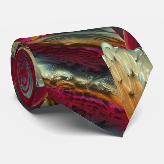 Koraal Abstract fractaal Stropdas (Opgerold)