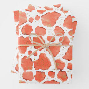 Koraal Agate Textuur Modern Abstract Steen Cadeau Inpakpapier Vel