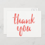 Koraal bedankt briefkaarten (Voorkant / Achterkant)