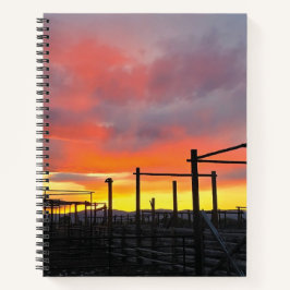Koraal bij zonsondergang Spiraal Notebook Notitieboek