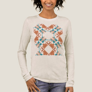 Koraal Blauw Rust Abstract KrisCross Zuidwest Look Tri-Blend Shirt