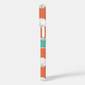 Koraal - Blauwgroen - witte schillen Case-Mate iPhone Case (Achterkant / Links)