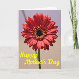 Koraal Bloem Moederdag Kaart