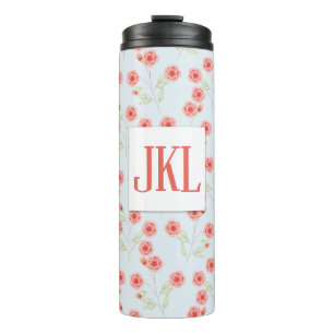 Koraal Bloem Patroon Thermische Tumbler Thermosbeker