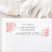 Koraal Bloem Toekomst Dhr Mevrouw Trouw Retouradre Etiket (Insitu)